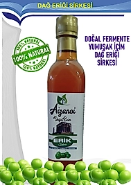 Dağ Eriği Sirkesi 500 ml | Doğal Fermente Dağ Eriği Sirkesi | Yumuşak İçimli | Katkısız Ham & Filtre Edilmemiş | Cam Şişe