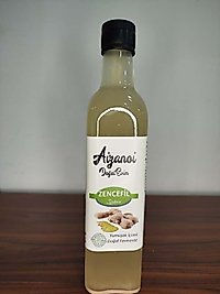 Zencefilli Elma Sirkesi 500 ml | Doğal Fermente Elma & Zencefil Sirkesi | Katkısız Ham & Filtre Edilmemiş | Cam Şişe