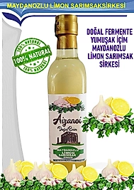 Maydanozlu Limon Sarımsak Sirkesi 500 ml | Doğal Fermente İçimlik | Katkısız Ham & Filtre Edilmemiş | Cam Şişe