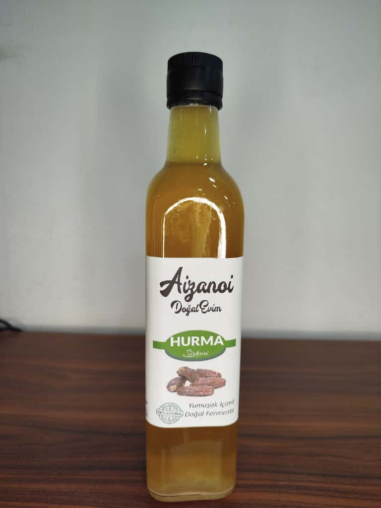 Medine Hurması Sirkesi 500 ml | Doğal Fermente Hurma Sirkesi | Katkısız Cam Şişe | Ham & Filtre Edilmemiş Sirke